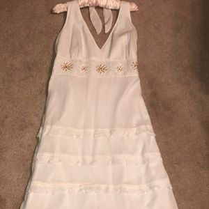 White halter dress